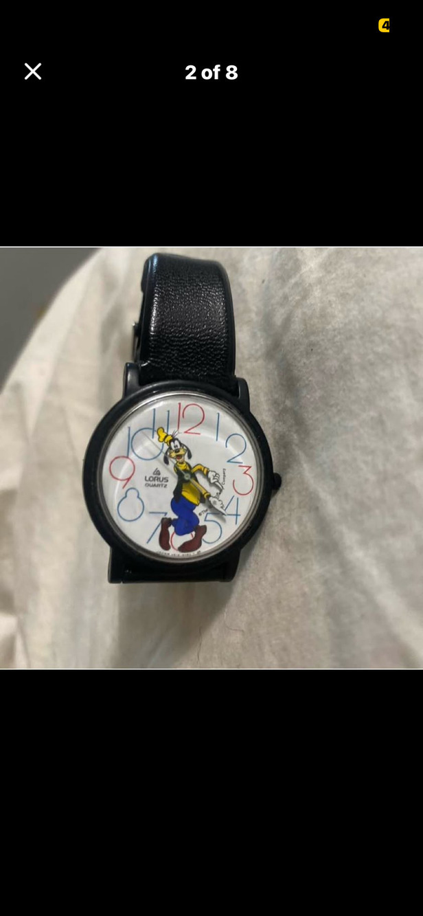 VTG Lorus Disney Goofy Quartz Watch V515-8080 Collectors Character Watch Not Run